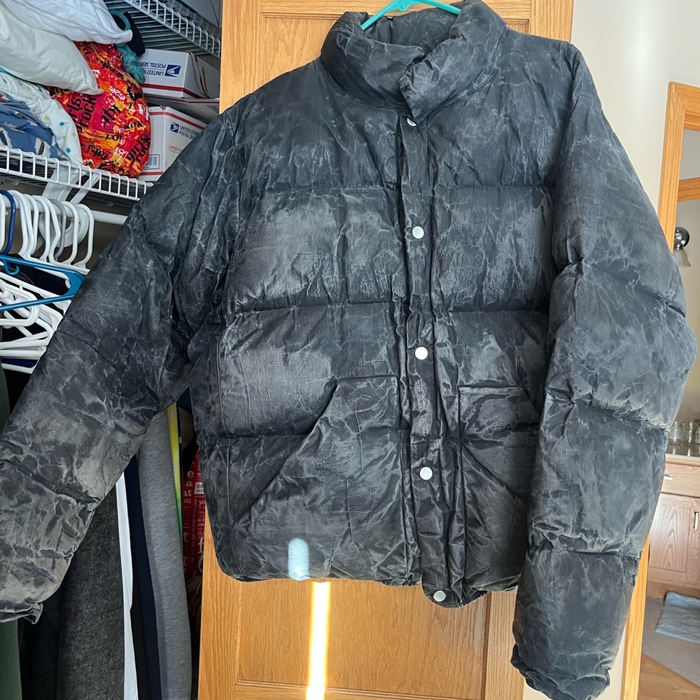 Older brother waxed puff coat-indigo